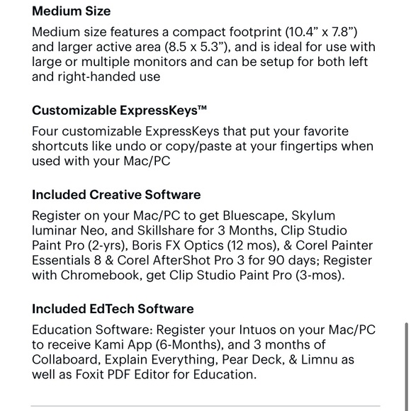 NWT Wacom Intuos Tablet - Picture 13 of 15